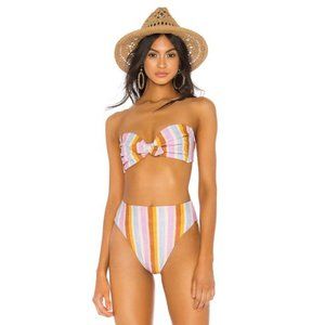 NEW Montce Swim Strapless Cabana Bikini Swim Top M